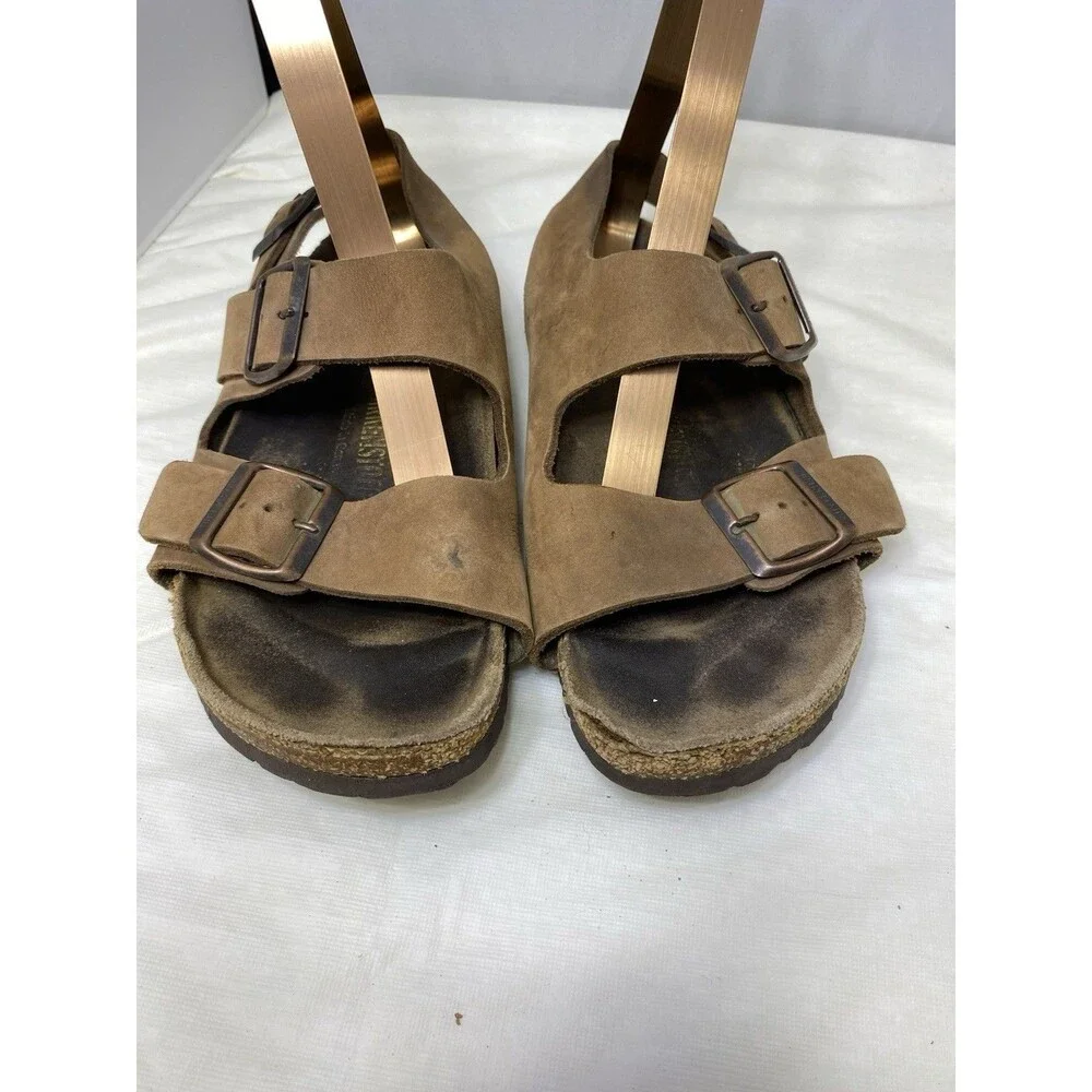 BIRKENSTOCK MENS MILANO LEATHER SANDAL CORK FOOTBED SIZE 6
